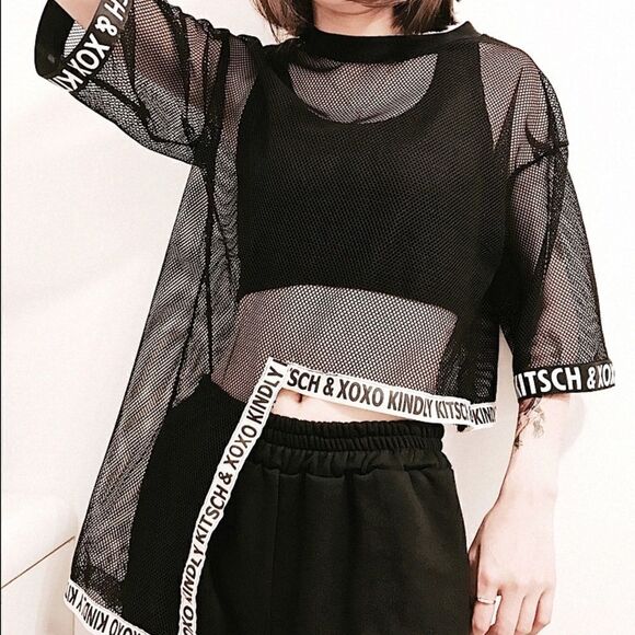 Sheer Black Top Size M - Picture 5 of 8